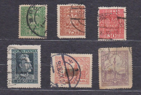 Польща Польша ^/--/^ ПОЛЬЩА = марки 1925, 1931, 1932 р. = гаш. = 6 шт. + ^_^^^ ПОЛЬША = марки 1925, 1931, 1932 г. = гаш. = 6 шт. + + - фото фото фото