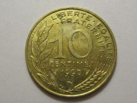 Франція Франция ^/--/^ Франция 10 сантимов 1990 года 3 /--/ П /--/ 1002 ^_^^^ Франція 10 сантимів 1990 3 /--/ П /--/ 1002 - фото фото фото
