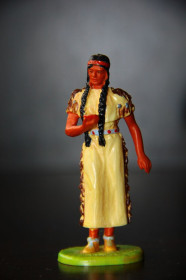 Фігурки, солдатики Фигурки, солдатики ^/--/^ индианка скво индеец ELASTOLIN 70 /--/ мм  ФРГ ^_^^^ Індіанка скво індіанець ELASTOLIN 70 /--/ мм ФРН - фото фото фото