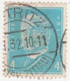 Веймарська республіка Веймарская республика ^/--/^ Германия   ( Рейх) 1930 г. №  447 гашеная ^_^^^ Німеччина (Рейх) 1930 р. No 447 гашена - фото фото фото