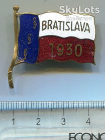 Інше Другое ^/--/^ Номерний значок Братіслава 1930 р. ^_^^^ Номерной значок Братислава 1930 г. - фото фото фото