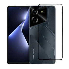 Чохли, бампера Чехлы, бампера ^/--/^ Захисне скло Fiji Premium для Tecno POVA 5 (LH /--/ 7 /--/ n) повне проклеювання Anti-Static чорний ^_^^^ Защитное стекло Fiji Premium для Tecno POVA 5 (LH /--/ 7 /--/ n) полное проклеивание Anti-Static черный - фото фото фото