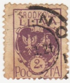 Балтійські країни Балтийские страны ^/--/^ Литва    ( Центральная Литва ) 1920 г №  3 гашеная ^_^^^ Литва (Центральна Литва) 1920 р. No 3 гашена - фото фото фото