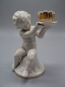 Статуетки, Скульптури, Фігурки, Фарфор Статуэтки, Скульптуры, Фигурки, Фарфор ^/--/^ Подсвечник фигура фарфор Германия Metzler with ortloff 1940 мальчик путти ребенок 14,5 см №15457 ^_^^^ Підсвічник фігура фарфор Німеччина Metzler with ortloff 1940 хлопчик путті дитина 14,5 см No 15457 - фото фото фото