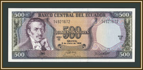 Еквадор Эквадор ^/--/^ Эквадор 500 сукре 1988 P-124  (124 /--/ Аa.3) UNC ^_^^^ Еквадор 500 сукре 1988 P-124 (124 /--/ Аa.3) UNC - фото фото фото