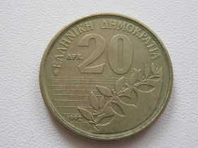 Греція Греция ^/--/^ Греция 20 драхм 1992 года #19247 ^_^^^ Греція 20 драхм 1992 року #19247 - фото фото фото