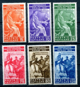 Італія, Ватикан Италия, Ватикан ^/--/^ ВАТИКАН. 1935 г. Michel №№45-50 - 800 evro MNH, MLH. РЕДКОСТЬ. ^_^^^ Ватикан. 1935 р. Michel NoNo /--/ 45-50 - 800 evro MNH, MLH. Рідкість. - фото фото фото