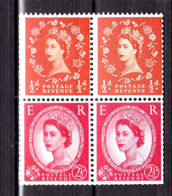 Великобританія Великобритания ^/--/^ Великобритания   1958 г MNH - HM QE-II -  стандарт -  сцепка - кварт !!! не часто ^_^^^ Великобританія 1958 MNH - HM QE-II - стандарт - зчіпка - кварт !!! не часто - фото фото фото