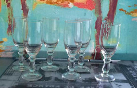 Кухонне начиння, посуд, столове срібло Кухонная утварь, посуда, столовое серебро ^/--/^ Рюмки высокие на ножке 6 шт. Новые ^_^^^ Рюмки високі на ніжці 6 шт. Нові нові - фото фото фото