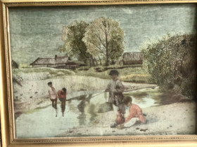 Картини, Гравюри, Живопис та Графіка Картины, Гравюры, Живопись и Графика ^/--/^ Гобелен &amp;quot; Маленькі рибалки&amp;quot; ^_^^^ Гобелен &amp;quot; Маленькие рыбаки &amp;quot; - фото фото фото