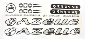Інше Другое ^/--/^ Наклейка Gazelle на раму велосипеда, сірий (NAK /--/ 048) ^_^^^ Наклейка Gazelle на раму велосипеда, серый (NAK /--/ 048) - фото фото фото