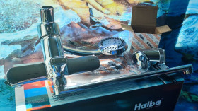 Крани, змішувачі Краны, смесители ^/--/^ Змiшувач для ванни Haiba Marco 006 euro Латунь 100% ^_^^^ Змешитель для ванны Haiba Marco 006 euro Латунь 100% - фото фото фото