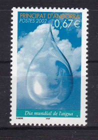 Малі Держави Європи Малые Государства Европы ^/--/^ Андорра  2002 г  MNH - вода - экология ^_^^^ Андорра 2002 р MNH - вода - екологія - фото фото фото