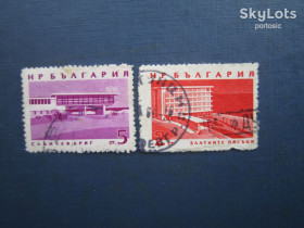 Балканський півострів Балканский полуостров ^/--/^ 2 марки Болгарія Золоті піски Слинчів бряг гаш ^_^^^ 2 марки Болгария Золотые пески Слинчей бряг гаш - фото фото фото