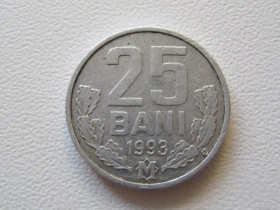 Молдова Молдова ^/--/^ Молдова 25 бани 1993 года 32577 ^_^^^ Молдова 25 лазні 1993 32577 - фото фото фото