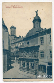 Україна Украина ^/--/^ Поштівка Львів, капела Боімів, 1917 р. Etappenpostamt-185. ^_^^^ Толчка Львов, капелла Боимов, 1917 г. Etappenpostamt-185. - фото фото фото