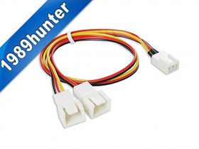 Шлейфи, перехідники Шлейфы, переходники ^/--/^ Кабель 3-pin Y Fan Cable Splitter для подкючение  2 кулеров 0012 ^_^^^ Кабель 3-pin Y Fan Cable Splitter для підкючення 2 кулерів 0012 - фото фото фото