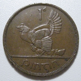 Ірландія Ирландия ^/--/^ Ірландія 1 пенні 1950 року 40553 ^_^^^ Ирландия 1 пенни 1950 года 40553 - фото фото фото