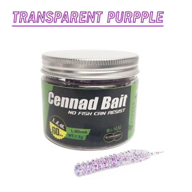 Воблери, принади Воблеры, приманки ^/--/^ Упаковка силіконових приманок Cennad Bait Transparent purple 60 /--/ mm/1.2 /--/ g  (60 /--/ шт.) ^_^^^ Упаковка силиконовых приманок Cennad Bait 60 /--/ mm/1.2 /--/ g (60 /--/ шт.) - фото фото фото