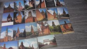 СРСР СССР ^/--/^ Набор открыток стены и башни Московского кремля   18 /--/ шт 1987 г. ^_^^^ Набір листівок стіни і вежі Московського кремля 18 /--/ шт 1987 р. - фото фото фото