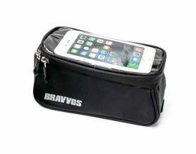 Велосумки Велосумки ^/--/^ Велосумка BRAVVOS CT-003 на раму, для смартфона, чорний (BIB-020) ^_^^^ Велосумка BRAVVOS CT-003 на раму, для смартфона, черный (BIB-020) - фото фото фото