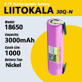 Ліхтарі, ліхтарики Фонари, фонарики ^/--/^ Аккумулятор LiitoKala Lii-30 /--/ Q-N 18650 3000 /--/ mah с контактами для пайки ^_^^^ Акумулятор LiitoKala Lii-30 /--/ Q-N 18650 3000 /--/ mah з контактами для пайки - фото фото фото