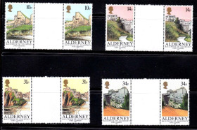 Великобританія Великобритания ^/--/^ Олдерни / Alderney  1986 г MNH - архитектура - замки , крепости - г/пары ^_^^^ Олдерні / Alderney 1986 р MNH - архітектура - замки, фортеці - г/пари - фото фото фото