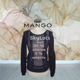 Светри Свитера ^/--/^ Mango Красивый женский свитер ажурный хлопок шерсть  S/XS ^_^^^ Красивий жіночий светр ажурний з красивою спиною S/XS - фото фото фото