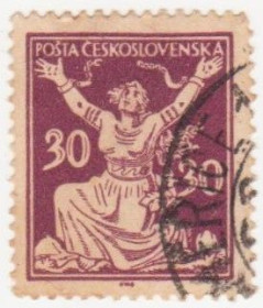 Чехословаччина Чехословакия ^/--/^ Чехословакия 1920 г №  175 гашеная ^_^^^ Чехословаччина 1920 р. No 175 гашена - фото фото фото