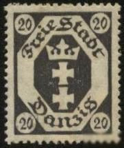 Веймарська республіка Веймарская республика ^/--/^ Германия Danzig 1921 г  .№ 67 ^_^^^ Німеччина Danzig 1921 р. No 67 - фото фото фото