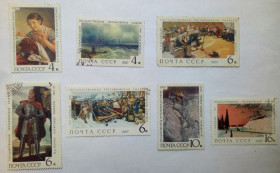 СРСР - СССР - ^/--/^ СССР 1967 Государственная Третьяковская галерея, гашеные (I) ^_^^^ СРСР 1967 Державна Третьяковська галерея, гашені (I) - фото фото фото