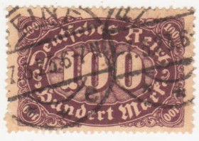 Веймарська республіка Веймарская республика ^/--/^ Германия       ( Рейх) 1922 г. №  224 гашеная ^_^^^ Німеччина (Рейх) 1922 р. No 224 гашена - фото фото фото