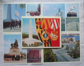 СРСР СССР ^/--/^ Набор открыток Город герой Севастополь. 1977 /--/ г. 18 открыток большой формат ^_^^^ Місто Герой Севастополь. 1977. 18 листівок великий формат - фото фото фото