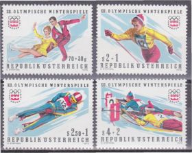 Австрія Австрия ^/--/^ Австрия 1975 XII ЗИМНЯЯ ОЛИМПИАДА ЗИМНИЕ ОЛИМПИЙСКИЕ ИГРЫ ИНСБРУК СПОРТ ОЛИМПИЙЦЫ II Mi.1499-1502** ^_^^^ Австрія 1975 XII ЗИМОВА ОЛІМПІАДА ЗИМОВІ ОЛІМПІЙСЬКІ ІГРИ ІНСБРУК СПОРТ ОЛІМПІЙЦІ II Mi.1499-1502** - фото фото фото