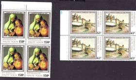 Мистецтво Искусство ^/--/^ NM Искусство . Верхняя Вольта  1978 г  MNH - квартблоки ^_^^^ NM Мистецтво . Верхня Вольта 1978 р MNH - квартблоки - фото фото фото