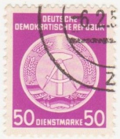 НДР, ФРН ГДР, ФРГ ^/--/^ ГДР 1954 г. № 14 гашеная ^_^^^ НДР 1954 р. No 14 гашена - фото фото фото