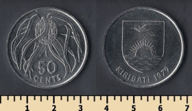 Австралія і Океанія Австралия и Океания ^/--/^ Кирибати 50 центов 1979 ^_^^^ Кірібаті 50 центів 1979 - фото фото фото