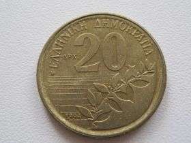 Греція Греция ^/--/^ Греция 20 драхм 1994 года #19254 ^_^^^ Греція 20 драхм 1994 #19254 - фото фото фото