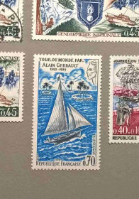 Франція Франция ^/--/^ Франция Транспорт Парусник Море 1970 ^_^^^ Франція Транспорт Парусник Море 1970 - фото фото фото