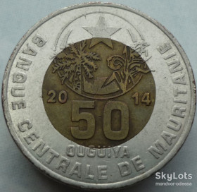 Мавританія Мавритания ^/--/^ Мавритания 50 угия 2014 биметалл  зл/20 /--/ м /--/ 09 ^_^^^ Мавританія 50 вугія 2014 біметал зл/20 /--/ м /--/ 09 - фото фото фото