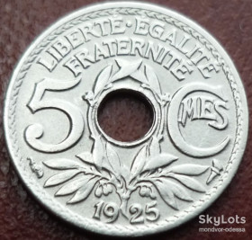 Франція Франция ^/--/^ Франция 5 сантимов 1925  зл/06 /--/ ф /--/ 0 ^_^^^ Франція 5 сантимів 1925 зл/06 /--/ ф /--/ 0 - фото фото фото
