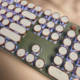 Клавіатури Клавиатуры ^/--/^ Механічна клавіатура Typewriter Mechanical Keyboard / Клавіатура з яскравим підсвічуванням / Клавіатура з підсвічуванням ^_^^^ Механическая клавиатура Typewriter Mechanical Keyboard / Клавиатура с ярким подсветкой / Клавиатура с подсветкой - фото фото фото