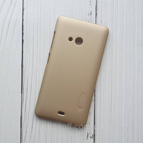 Зарядні пристрої Зарядные устройства ^/--/^ Чохол для Nokia Microsoft Lumia 540 пластиковий, золотистий, Nillkin ^_^^^ Чехол Nokia Microsoft Lumia 540 для телефона Nillkin Gold - фото фото фото