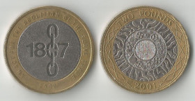 Єлизавета II (після ) Елизавета II (после ) ^/--/^ Великобритания 2 фунта, 2001 -2007  Цена за штуку. ^_^^^ Велика Британія 2 фунти, 2001 -2007 - фото фото фото