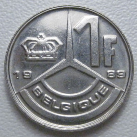 Бельгія Бельгия ^/--/^ Бельгія 1 франк 1989 року Belgique 42747 ^_^^^ Бельгия 1 франк 1989 года Belgique 42747 - фото фото фото