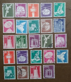 НДР, ФРН ГДР, ФРГ ^/--/^ Германия 1975 г - Промышленность и техника ^_^^^ Німеччина 1975 р. Промисловість і техніка - фото фото фото