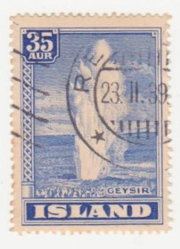 Балтійські країни Балтийские страны ^/--/^ Исландия 1938   г. № 196 гашеная ^_^^^ Ісландія 1938 р. No 196 гашена - фото фото фото