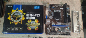 Материнські плати Материнские платы ^/--/^ Мат. плата MSI H /--/ 81 /--/ M-P /--/ 33 LGA /--/ 1150 H /--/ 81 PCI-E+Dsub+DVI+GbLAN SATA MicroATX 2 /--/ DDR /--/ 3 № 24060505 ^_^^^ Мат. плата MSI H /--/ 81 /--/ M-P /--/ 33 LGA /--/ 1150 H /--/ 81 PCI-E+Dsub+DVI+GbLAN SATA MicroATX 2 /--/ DDR /--/ 3 No 2406050505 - фото фото фото