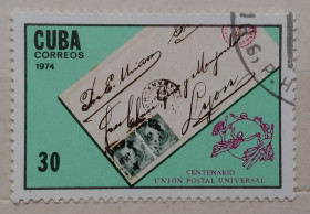 Острівні держави Островные государства ^/--/^ Куба 1974 г - 100-летие Всемирного Почтового Союза ^_^^^ Куба 1974 р. - 100-річчя Всесвітнього Поштового Союзу - фото фото фото