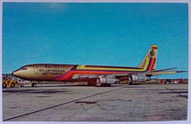 Іноземні Иностранные ^/--/^ Открытка Самолет Ecuatoriana Jet Cargo Boeing 707-321 /--/ C ^_^^^ Літак Ecuatoriana Jet Cargo Boeing 707-321 /--/ C - фото фото фото